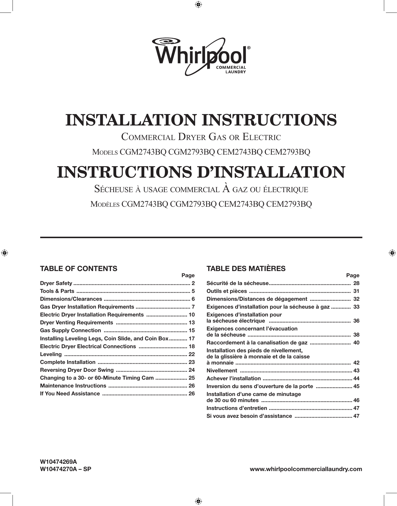 Installation Instructions Instructions D`installation | Manualzz