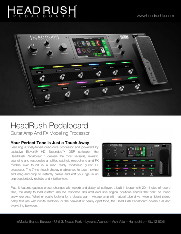 headrush pedalboard bedienungsanleitung deutsch