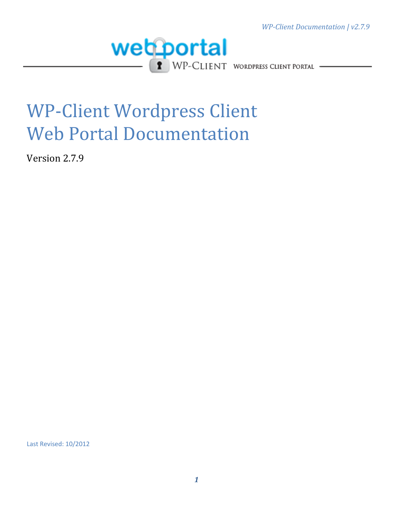 Wp Client Wordpress Client Web Portal Documentation Manualzz