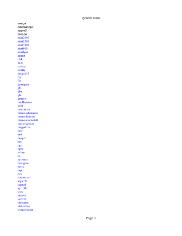 System Roms Page 1 Manualzz