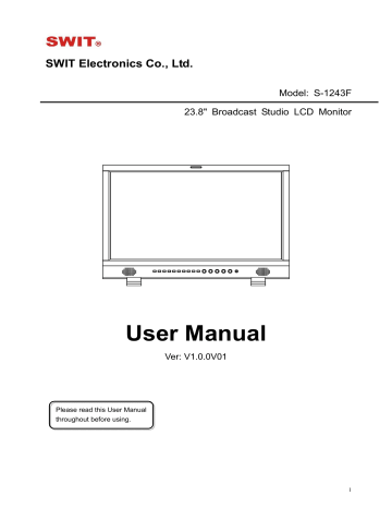 SWIT S-1243F User Manual | Manualzz