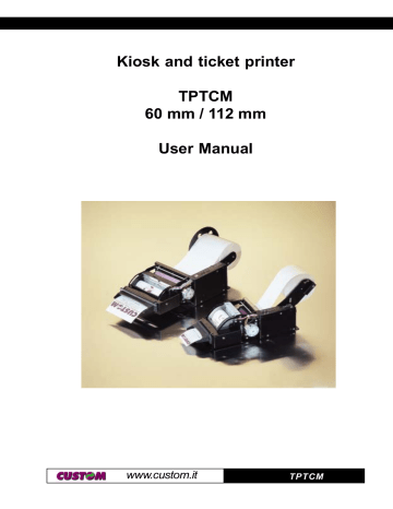 Kiosk And Ticket Printer Tptcm 60 Mm 112 Mm User Manual Manualzz