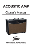 MASTER ACOUSTIC Fame Owner's Manual