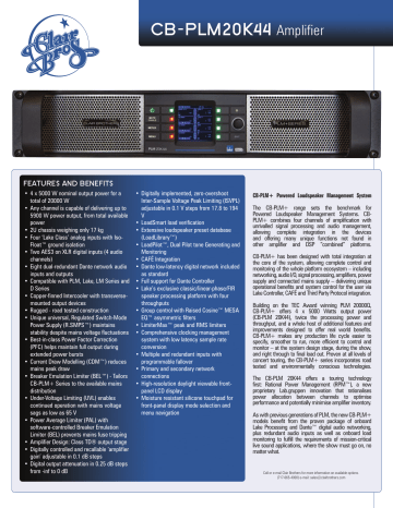 CB-PLM20K44 Amplifier | Manualzz