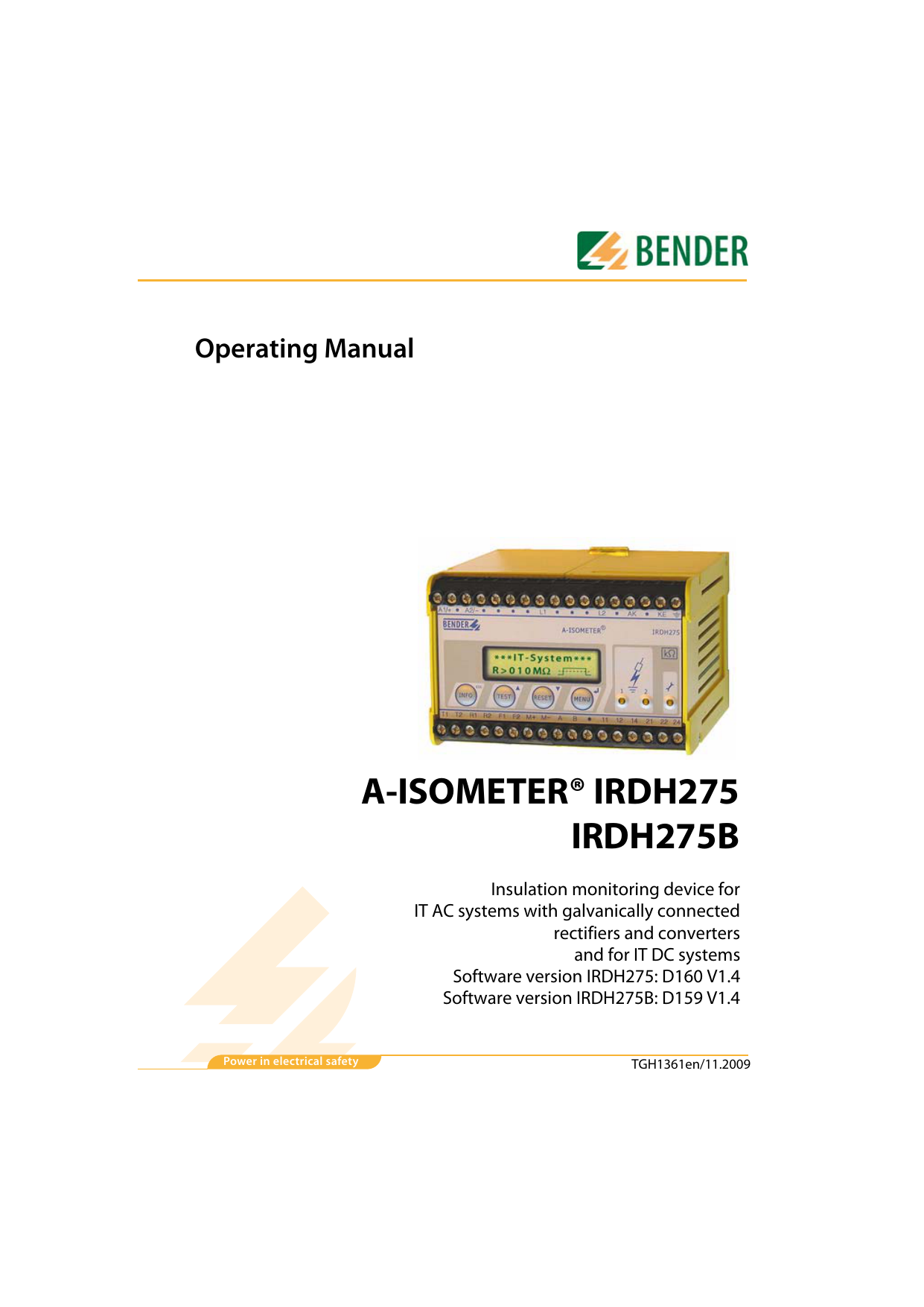 A-Isometer IRDH275/IRDH275B Bender 