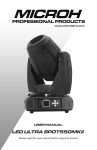 LED Spot Ultra SPOT550MKII User Manual
