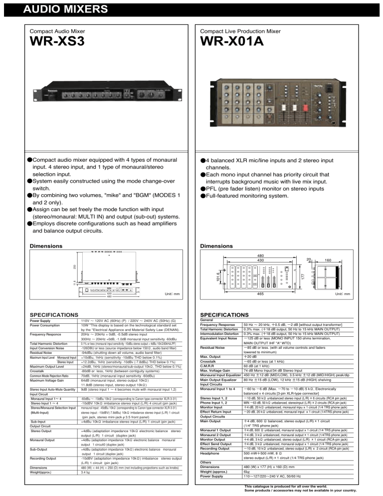 Wr X01a Wr Xs3 Manualzz