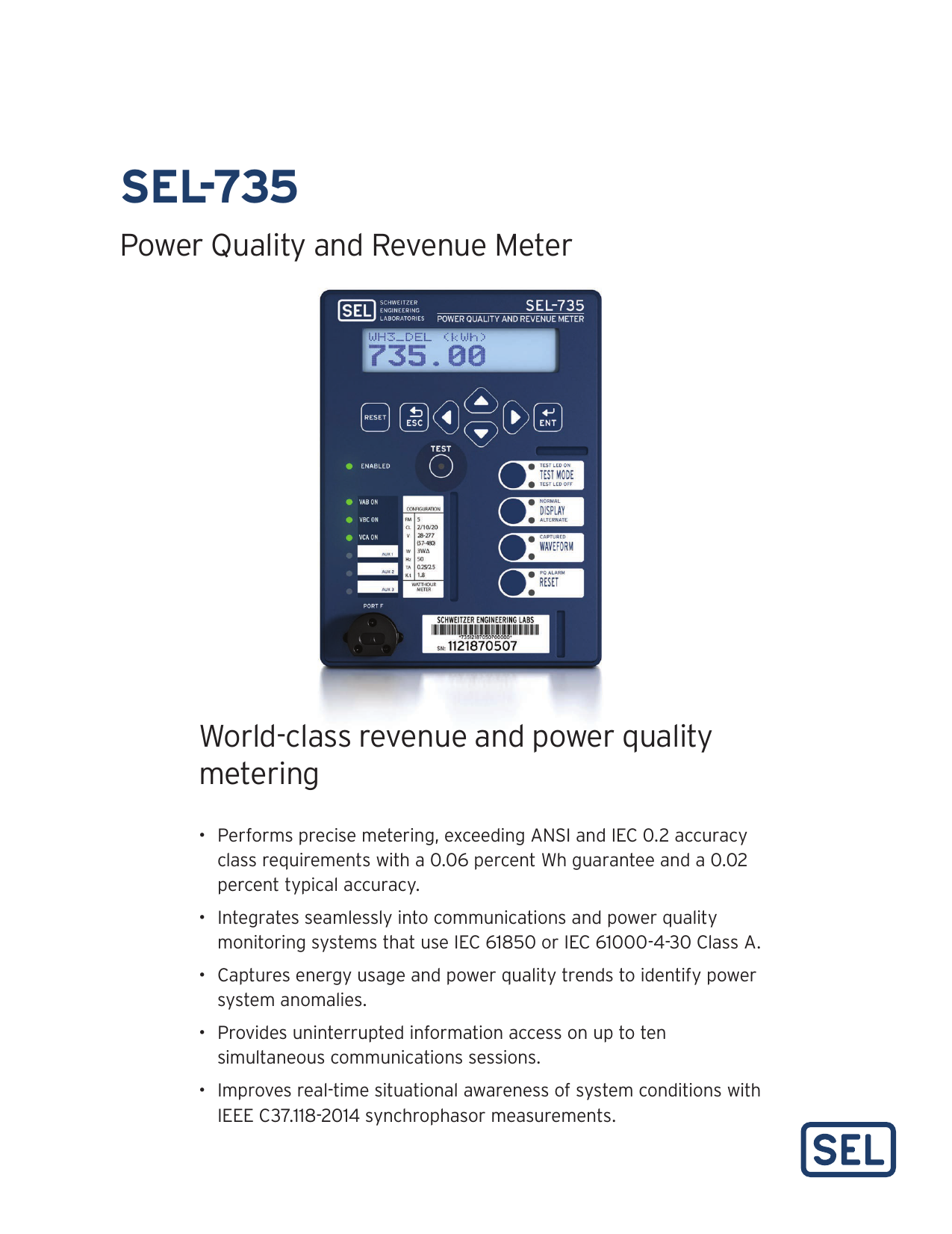 SEL735 Power Quality and Revenue Meter Manualzz