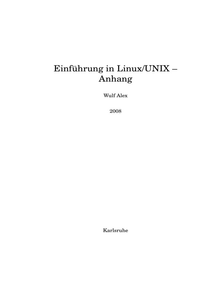 Einfuhrung In Linux Unix Anhang Manualzz