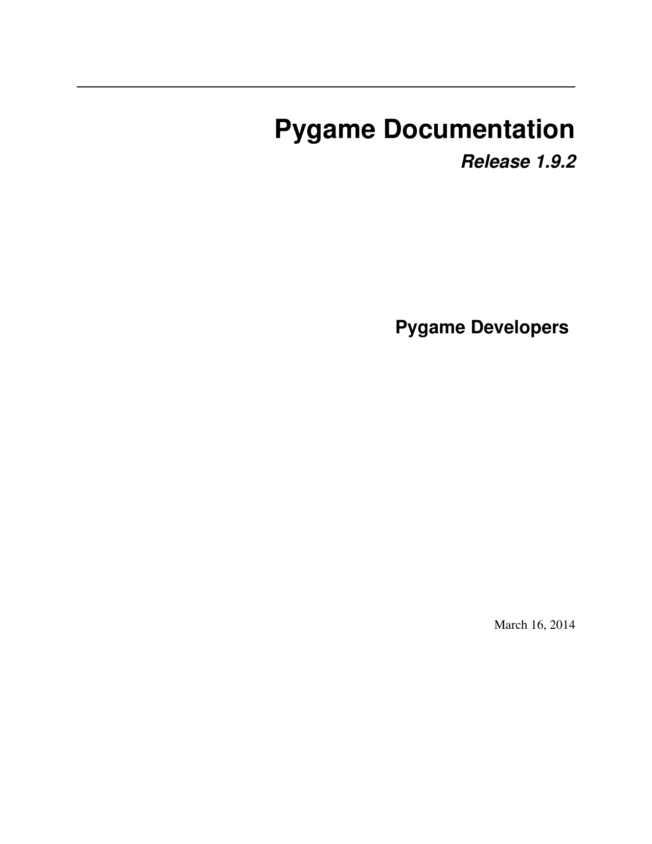 Pygame Documentation | Manualzz