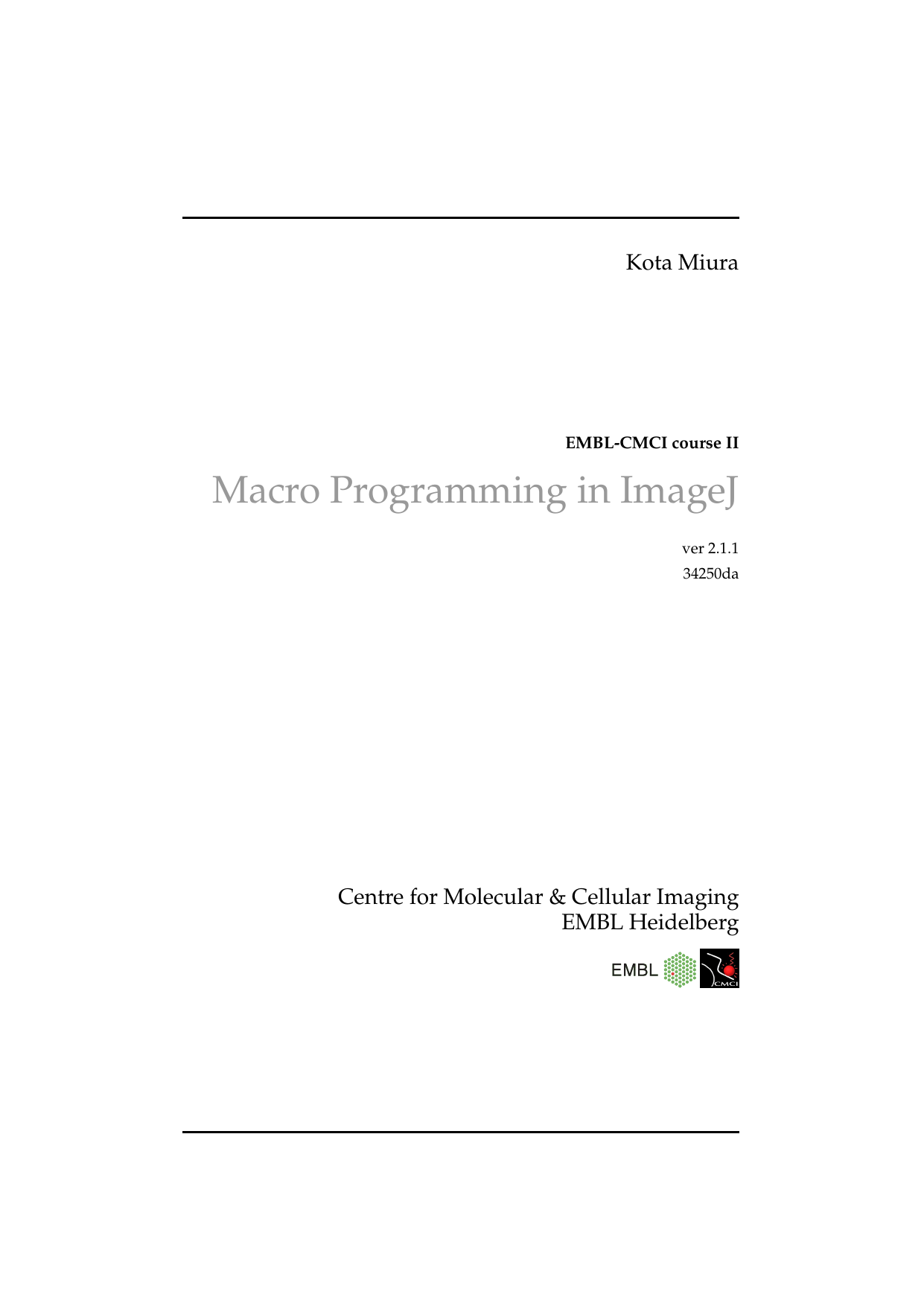 Macro Programming In Imagej Manualzzcom