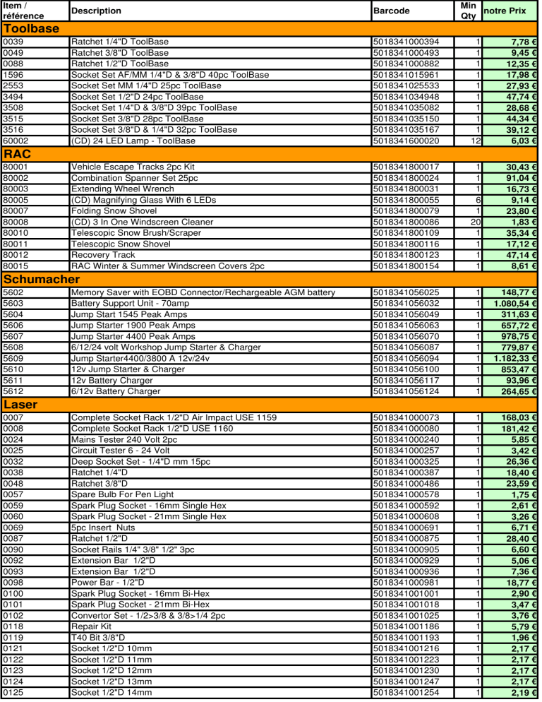 14 Liste Des Prix Manualzz