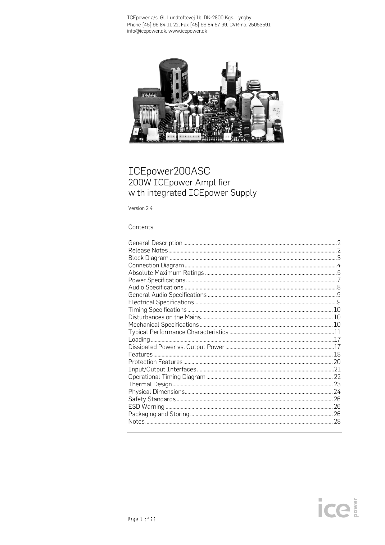ICEpower200ASC | Manualzz