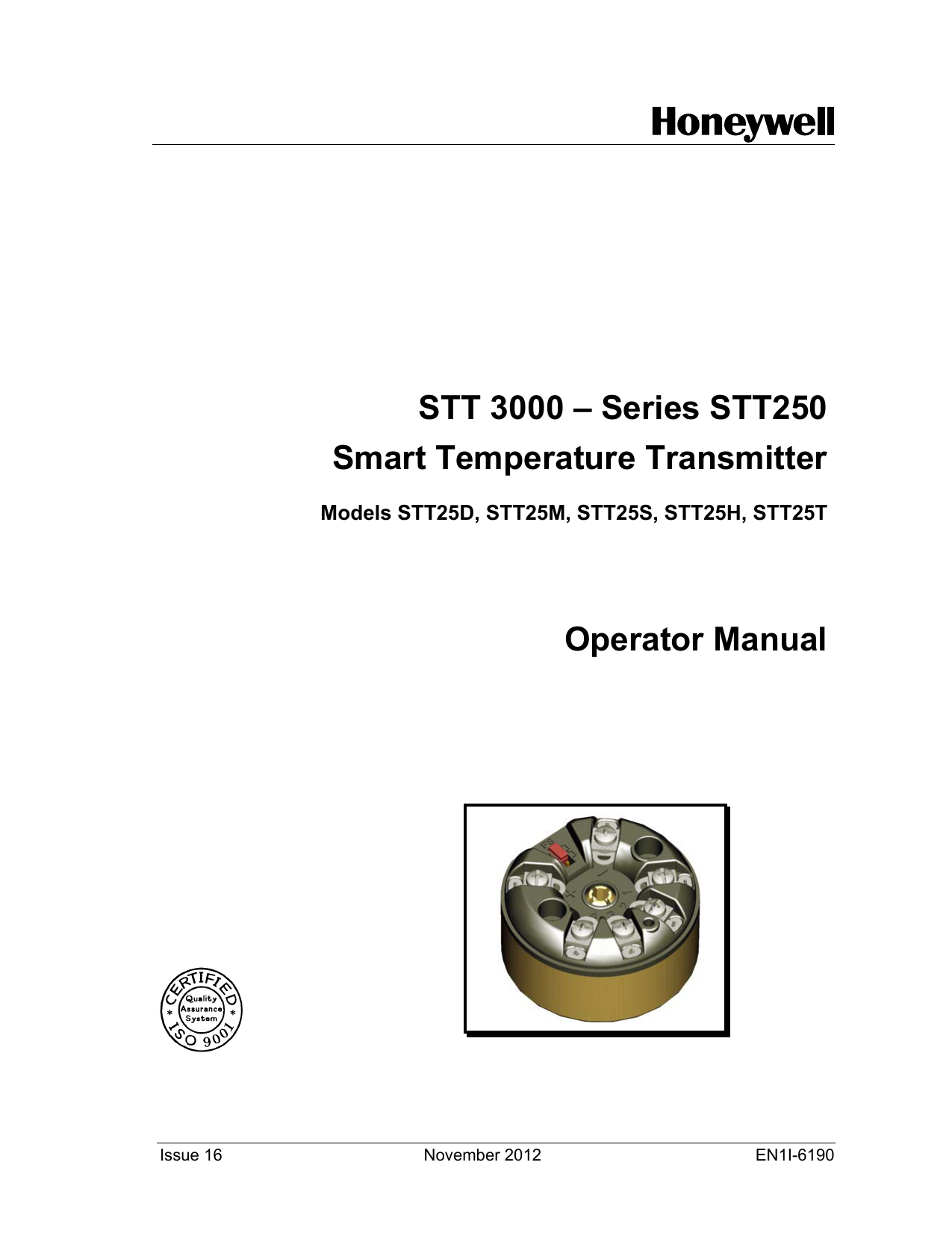 Honeywell STT 3000 Manualzz