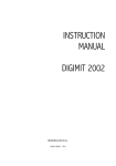 HF radio transmitter DIGIMIT 2002 INSTRUCTION MANUAL