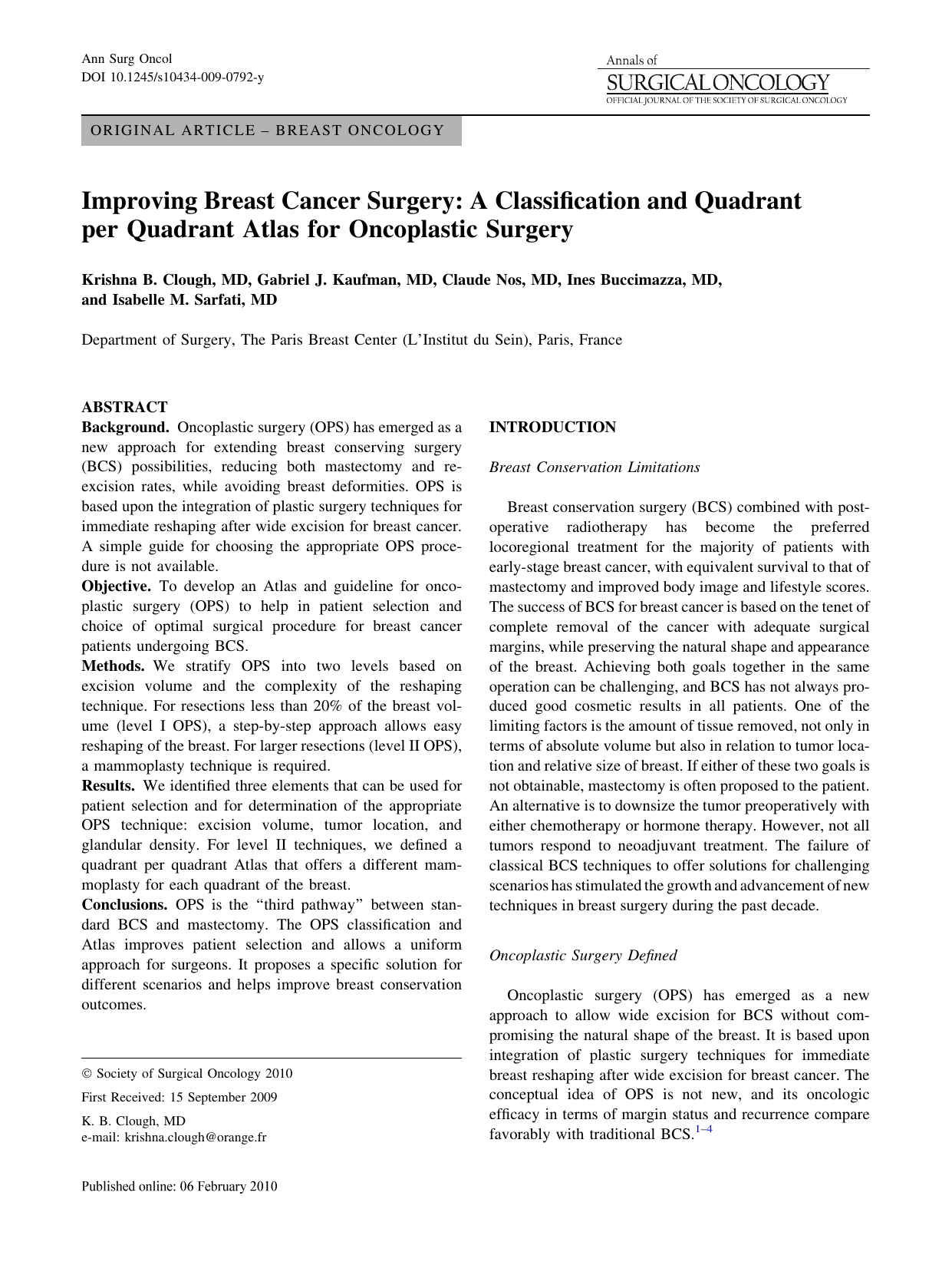 Improving Breast Cancer Surgery A Classification And Quadrant Per Manualzz