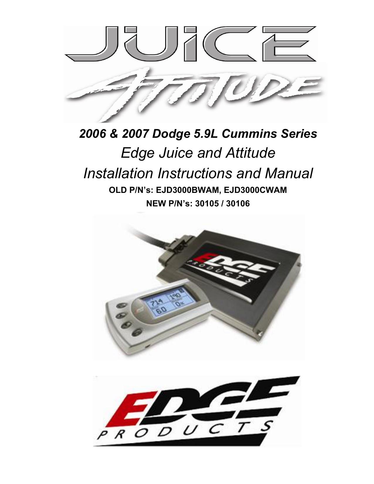 Edge Juice and Attitude Installation Instructions and Manual Manualzz