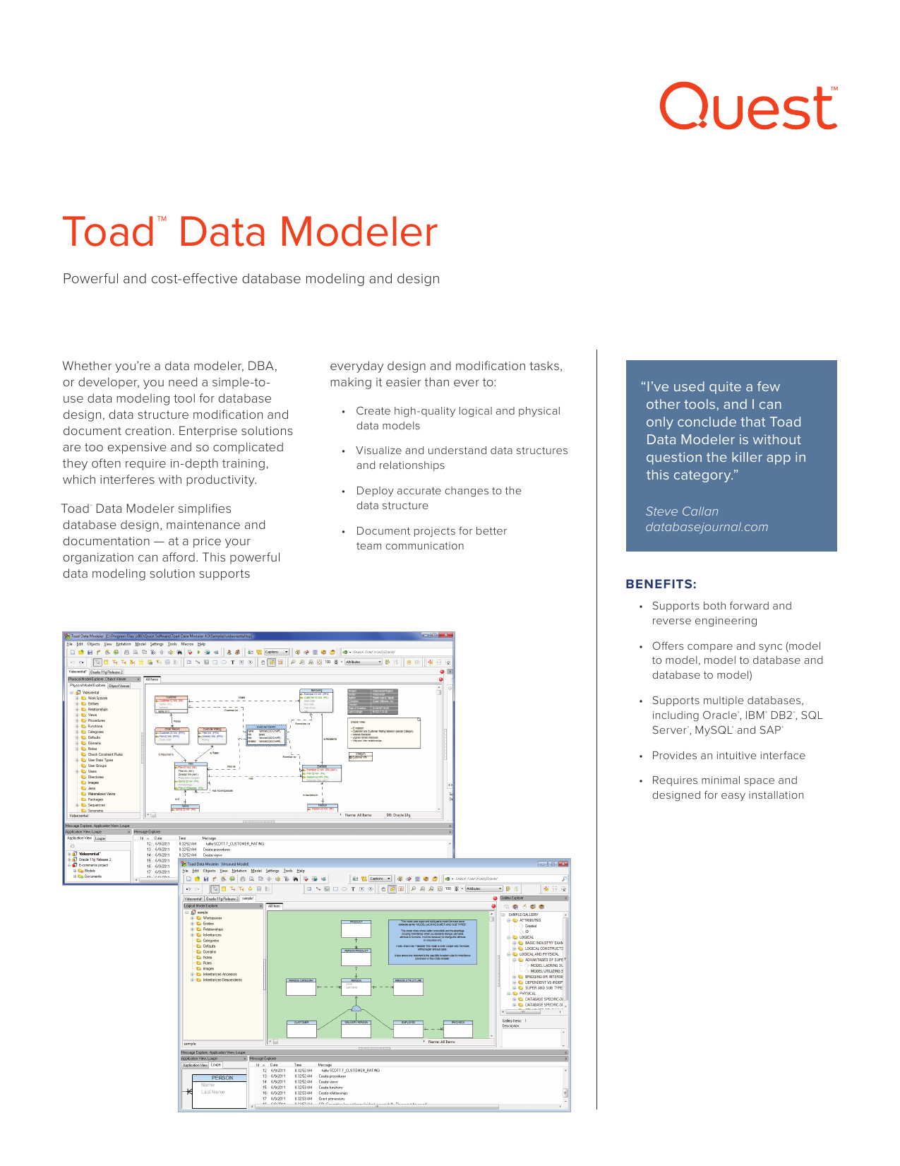 dell toad data modeler software requirements