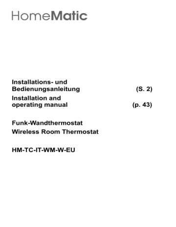 Und Bedienungsanleitung - EQ-3 | Manualzz