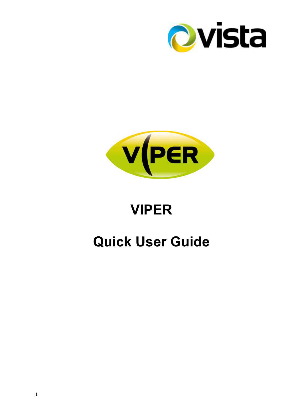 Vista VIPER Quick start manual Manualzz Vista VIPER Quick start manual Manualzz