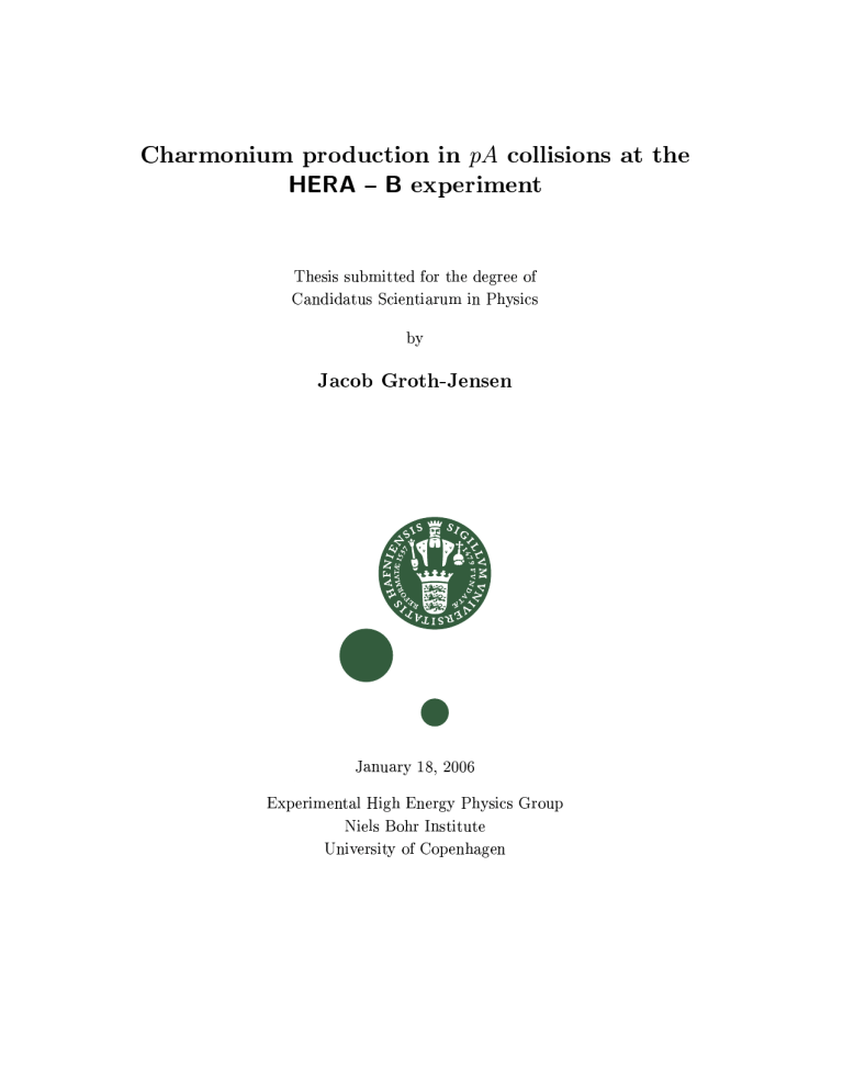 Charmonium Production In A Collisions At The H E Ra B Experiment Manualzz