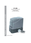 ET-500 ACDC500 &amp; DC500 Automatic Slide Gate Motor Installer's Manual