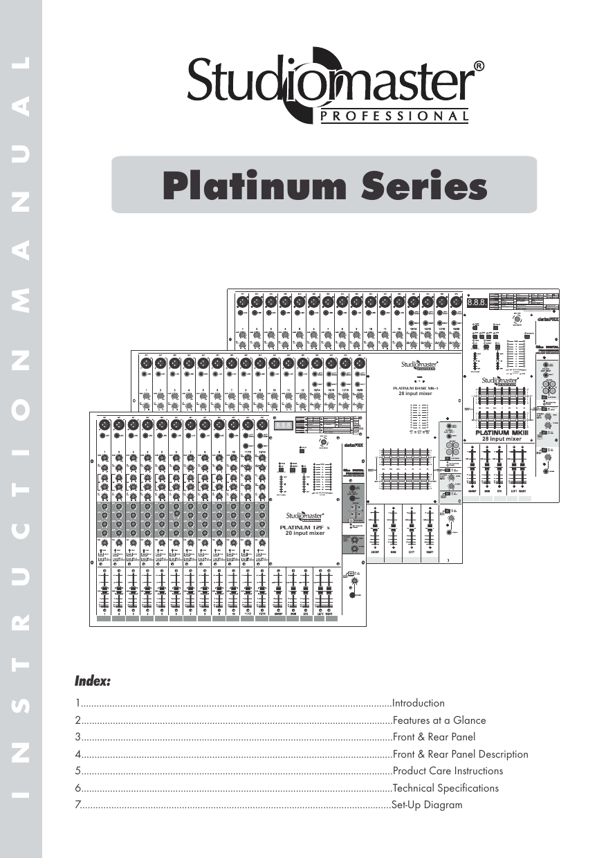 Studiomaster Platinum 12fx Instruction Manual Manualzz