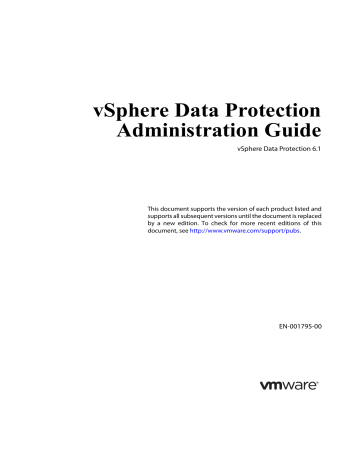 vsphere data protection 6.0 administration guide