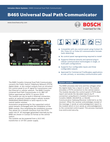 Bosch B465-Universal Dual Path Communicator 