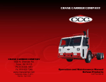 Crane Carrier Refuse Truck Operation and Maintenance Manual