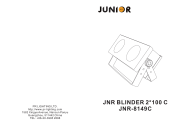 PR Lighting JNR BLINDER 2X100 User manual | Manualzz