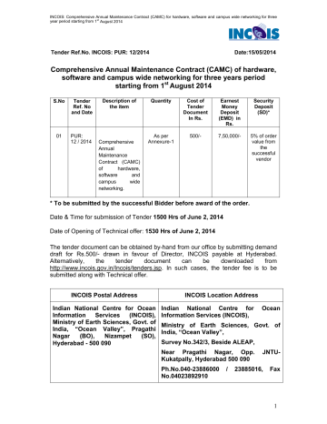 Comprehensive Annual Maintenance Contract Camc Of Manualzz