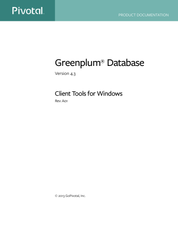 Как установить greenplum на windows