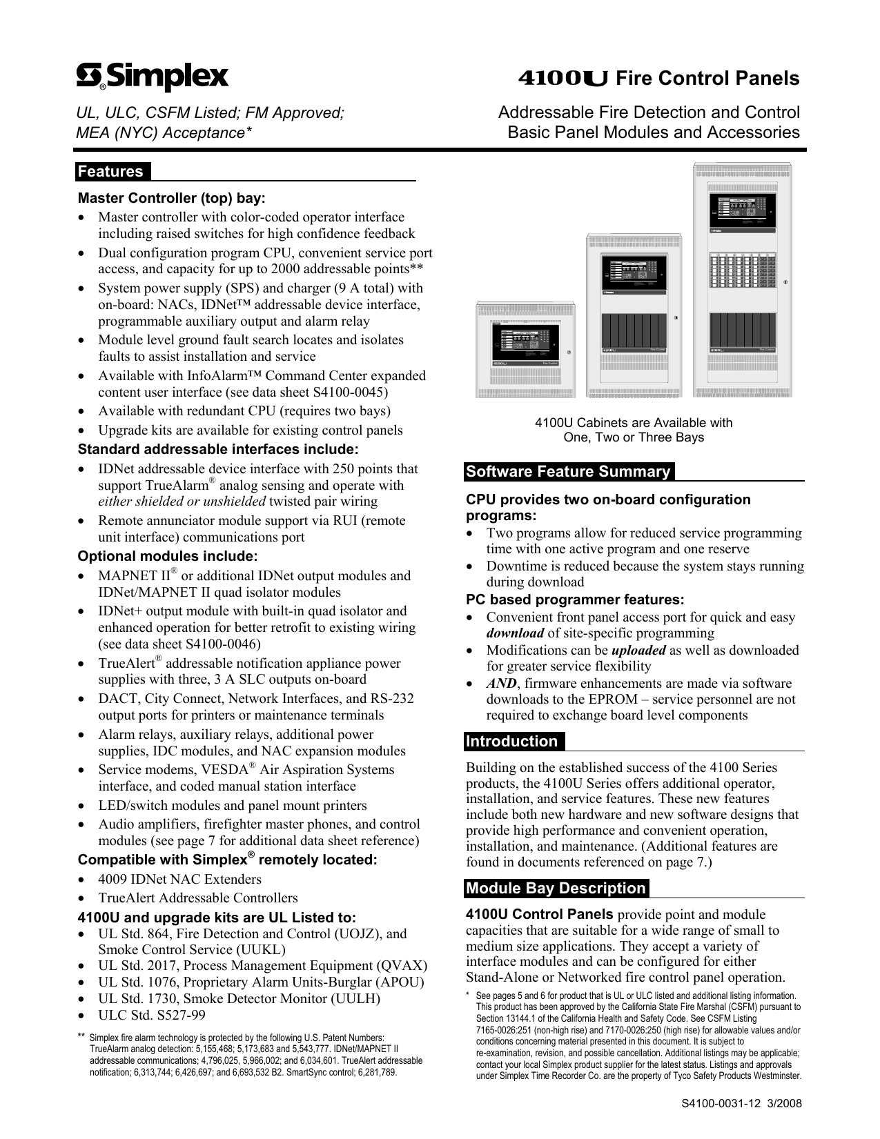 Simplex 4100-7150 MASTER CONTROLLER UPGRADE LCD ANNUNCIATOR 