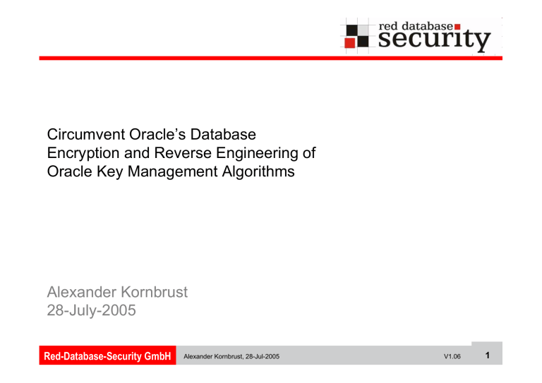 Circumvent Oracle Database Encryption Manualzz