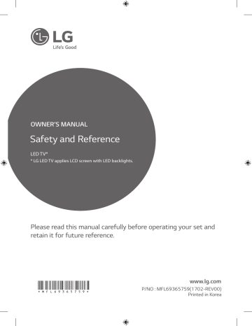 LG 43UJ750V Owner's manual | Manualzz