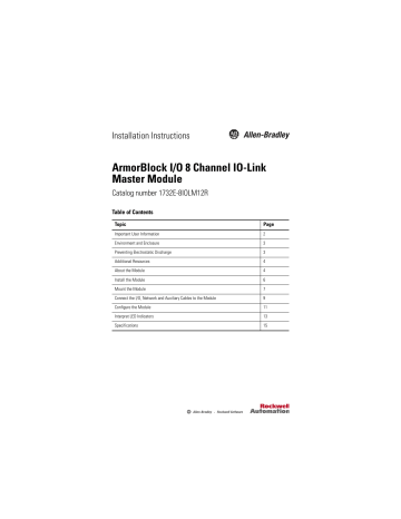 1732E-IN001A-EN-E ArmorBlock I/O 8 Channel IO | Manualzz