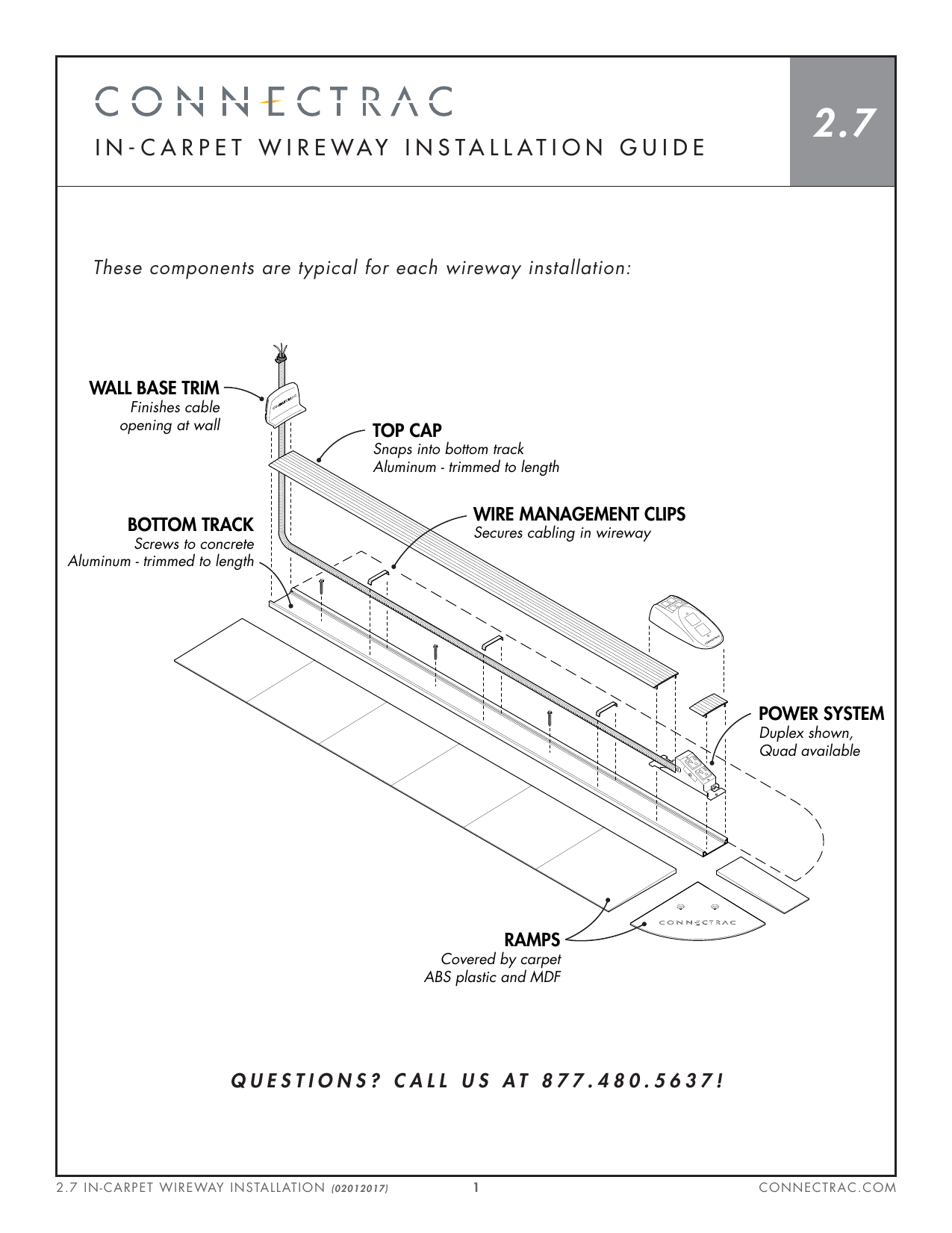 2.7 In-Carpet Wireway Installation Guide | Manualzz