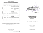 Mineral Springs MS 10, MS 11 Operation &amp; Installation Manual