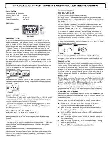 traceable® timer switch controller instructions | Manualzz