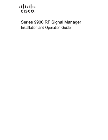 Series 9900 RF Signal Manager (1GHz) Installation and Operation | Manualzz