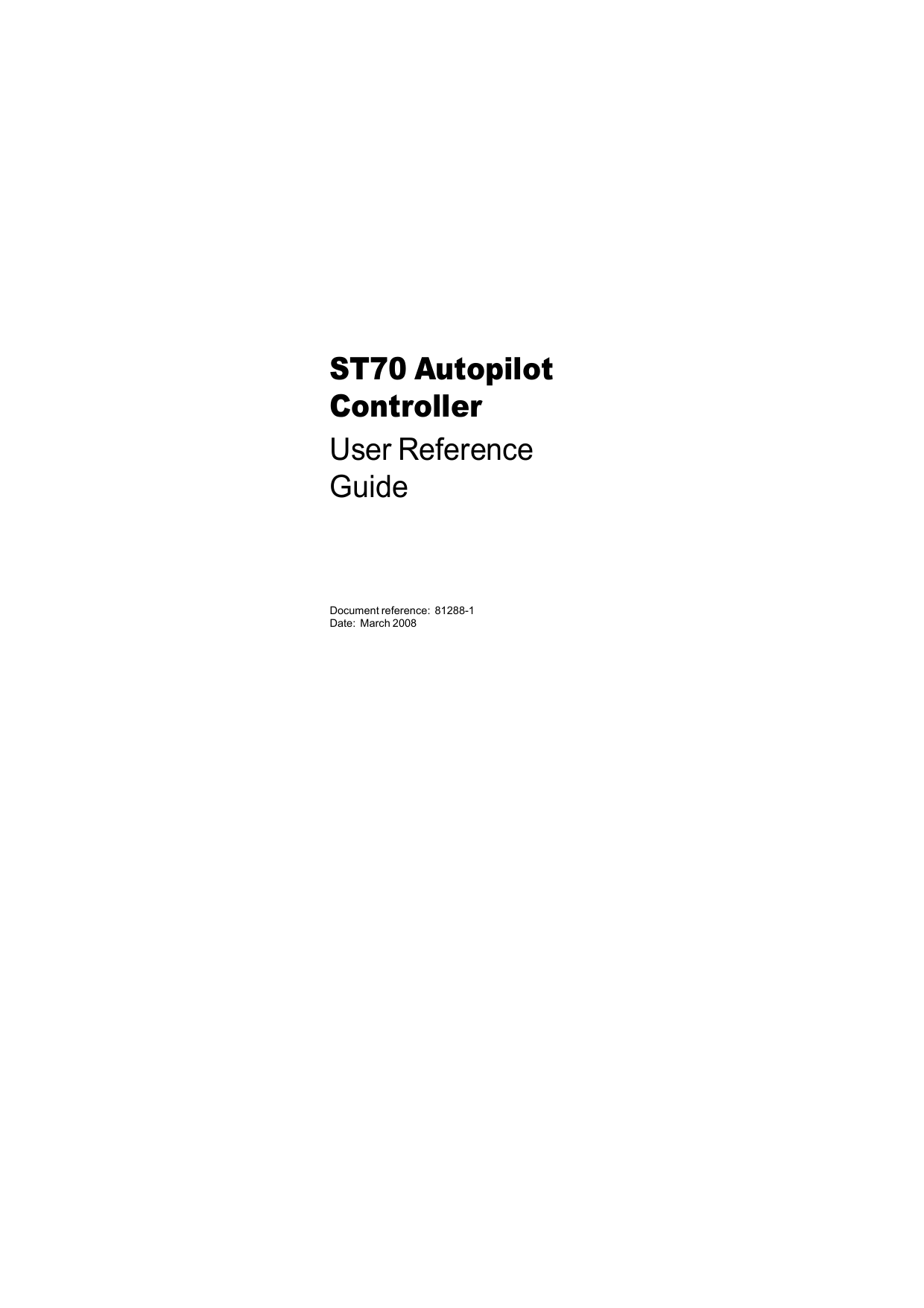 Raymarine ST70 Instrument User Reference Manual Manualzz