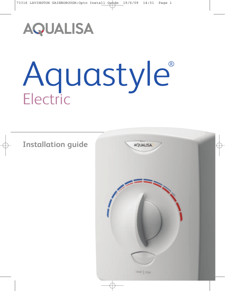 the Aqualisa Aquastyle™ Electric Shower Installation Guide Manualzz