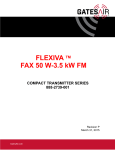GatesAir transmitter FAX 50, FAX 150, FAX 300, FAX 500, FAX 1K, FAX 2K, FAX 3K, FAX 3.5K Technical Manual