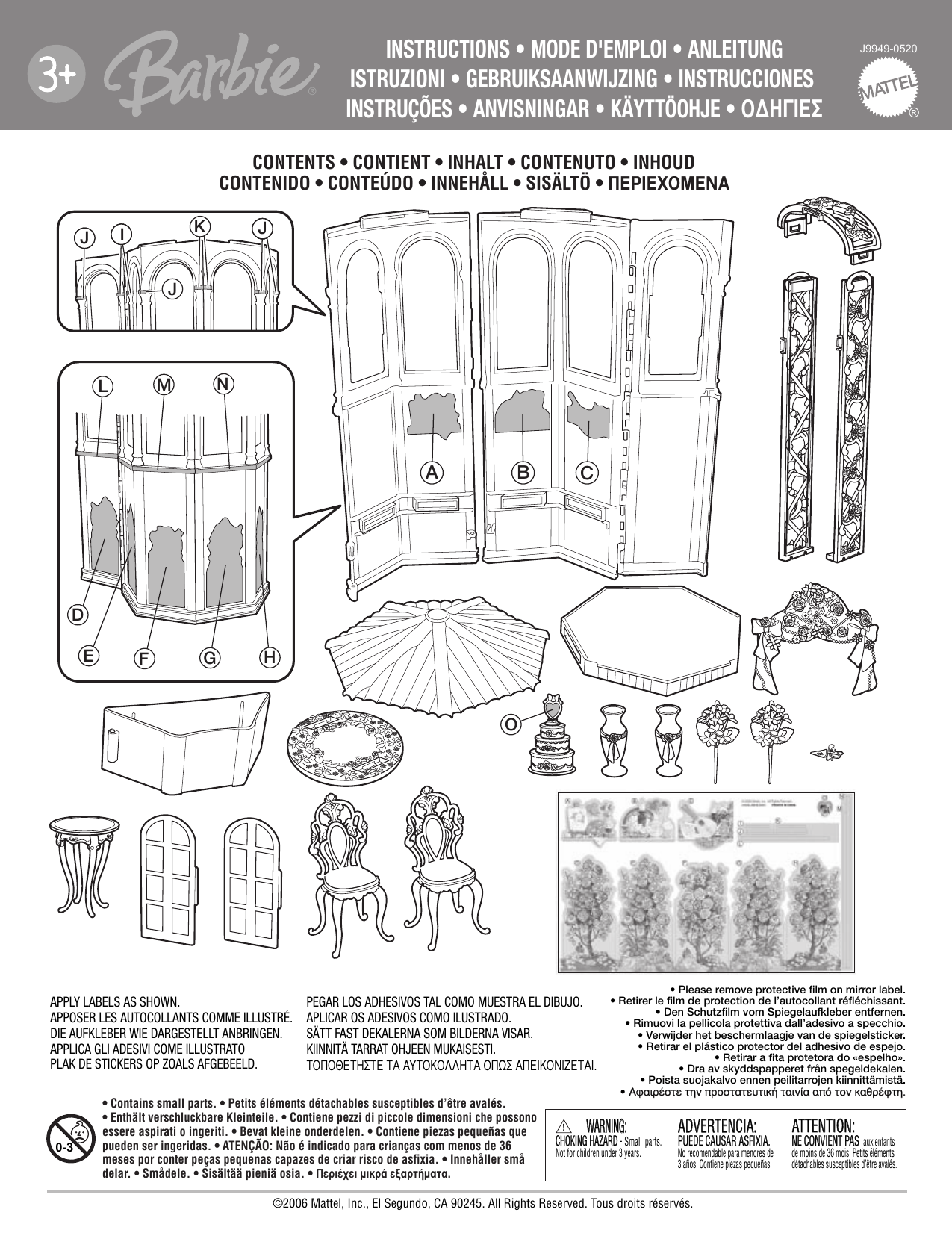 Barbie J9949 Barbie Rapunzel S Wedding Playset Instructions Manualzz