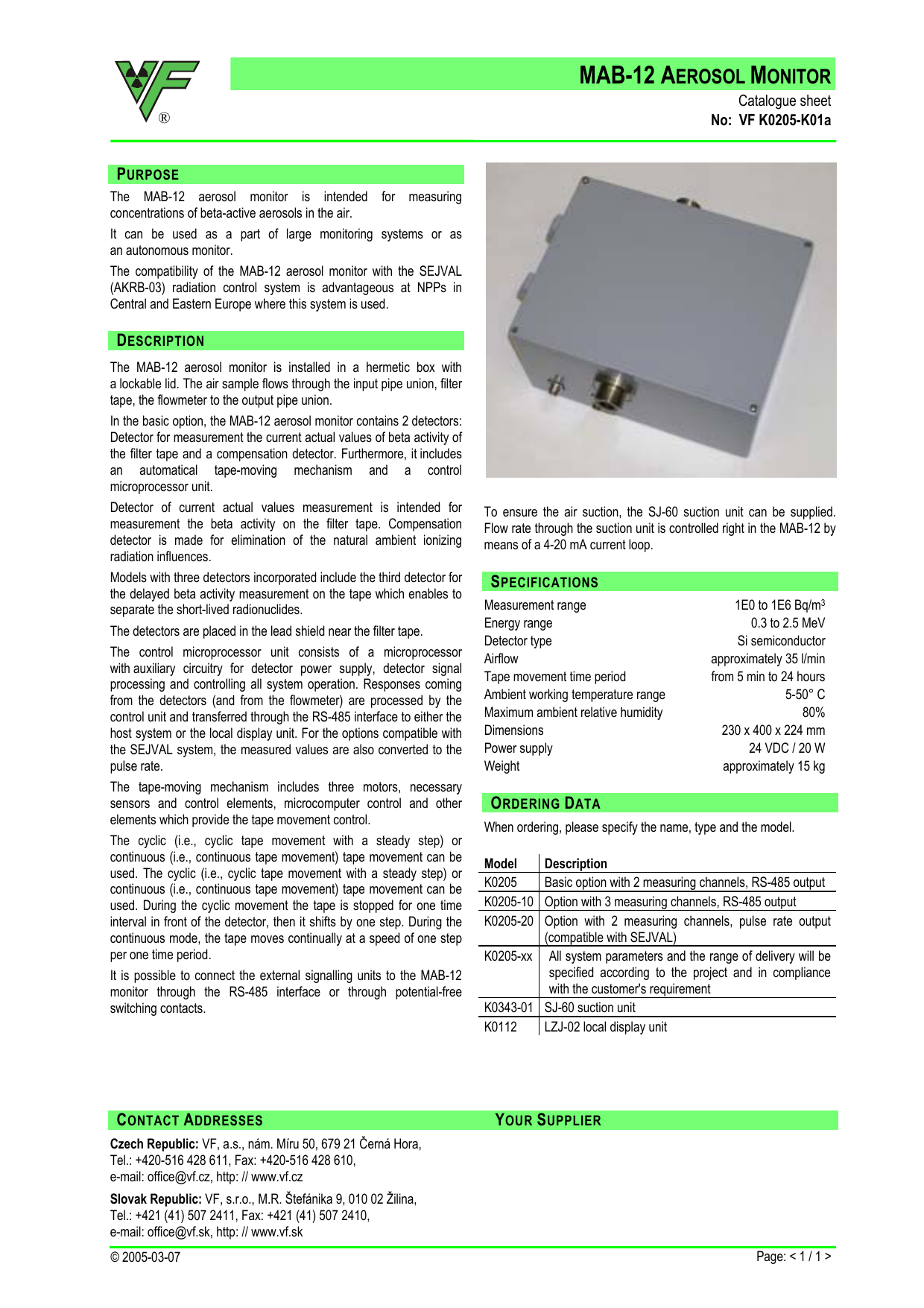 Mab 12 Aerosol Monitor Manualzz