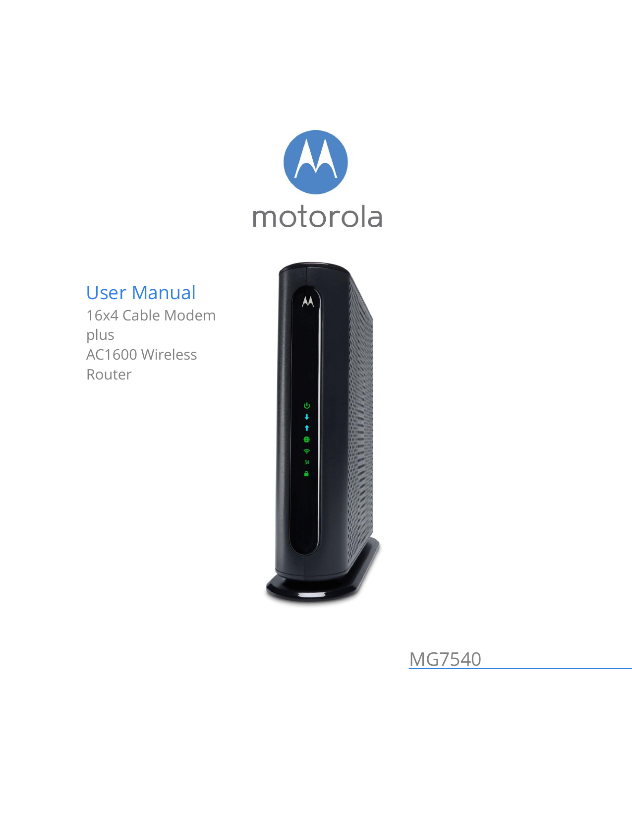 User Manual MG7540 Motorola cable modems Manualzz