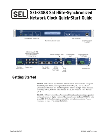 SEL-2488 Quick-Start Guide | Manualzz