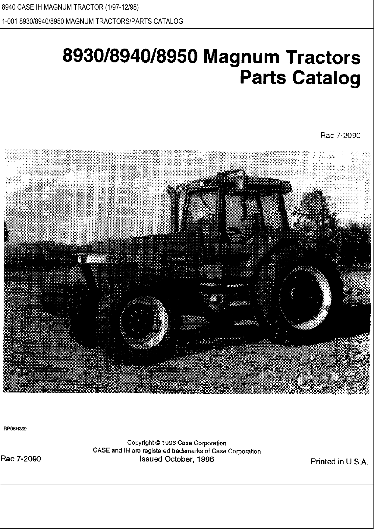 8940 Case Ih Magnum Tractor 1 97 12 98 Manualzz Com