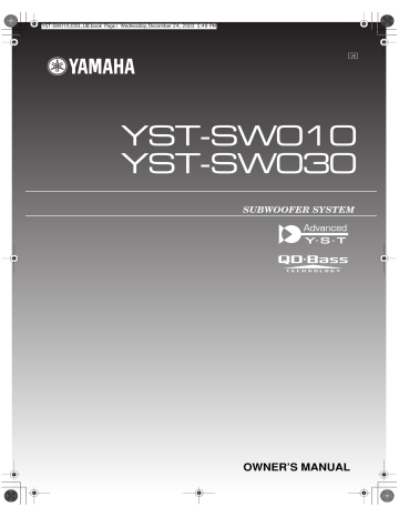 Yamaha YST-SW030 Owner's manual | Manualzz